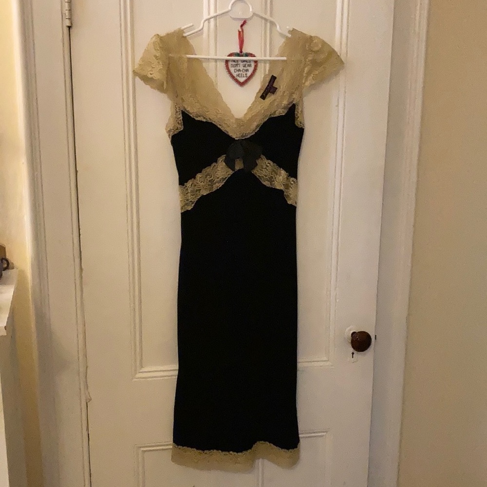 Betsey Johnson vintage 90s velvet grunge dress